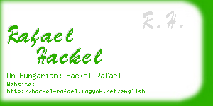 rafael hackel business card